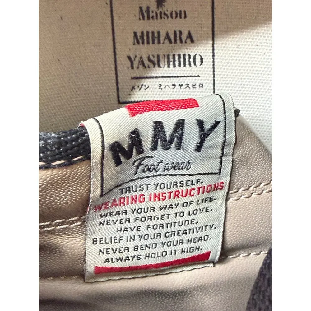 MAISON MIHARA YASUHIRO WAYNE OG SOLE LOW-TOP PAINTED LEATHER SNEAKERS sz 42